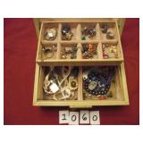 VINTAGE JEWELRY BOX & MISC. ITEMS