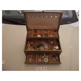 VINTAGE JEWELRY BOX & MISC. JEWELRY