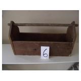 LARGE WOOD VINTAGE TOOL BOX