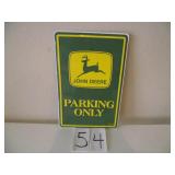 JOHN DEERE PARKING SIGN