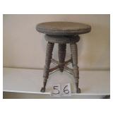 ANTIQUE MILKING STOOL, EAGLE CLAW FEET
