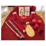 ANTIQUE CHRISTMAS CANDLE LOT