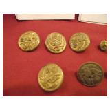 MISC. MILITARY .BUTTONS & RANK PINS