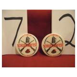 2 SCHUTZENFEST PINS 1966 ORIGINAL