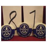 3 SCHUTZENFEST PINS 1972 ORIGINAL