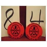 2 SCHUTZENFEST PINS 1975 ORIGINAL