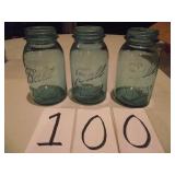 3 OLD BALL JARS