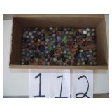 LOT OF OLD MARBLES W/ SHOOTER