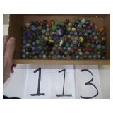 LOT OF OLD MARBLES W/ SHOOTER