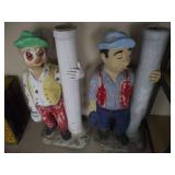 2 LARGE CONCRETE LAWN ORNAMENTS...3