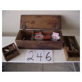 VINTAGE TOOL BOX W/ TOOLS & MISC.