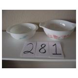 2 FIRE KING NESTING BOWLS