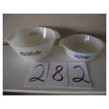 2 PYREX  NESTING BOWLS
