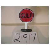 CAST IRON GULF OIL ADVERTISING PIECE