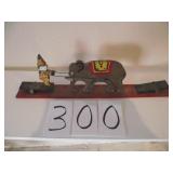 ANTIQUE CLOWN JUMP TOY
