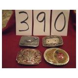 4 OLD BELT BUCKLES (SHRINER)
