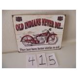 INDIAN MOTORCYCLE METAL SIGN