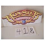 MONSTER GARAGE SIGN