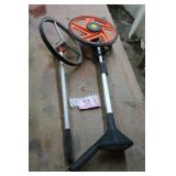 TWO MEASURING WHEELS, ONE DIGITAL