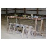 2) SETS OF SAW HORSES & LUMBER