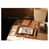PICTURE FRAMES & TRASH CAN