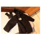 TOUGH DUCK COAT W/HOOD 3XL & GLOVES, LIKE NEW