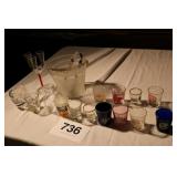 SHOT GLASSES, ICE BUCKET