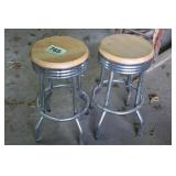 2) BOOS CHROME BAR STOOLS