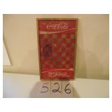 VINTAGE COCA COLA WOOD CHECKER BOARD