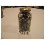 JAR OF OLD BUTTONS