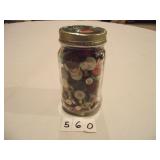 JAR OF OLD BUTTONS