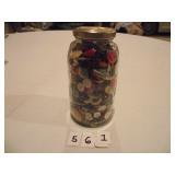 JAR OF OLD BUTTONS
