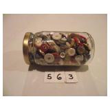 JAR OF OLD BUTTONS