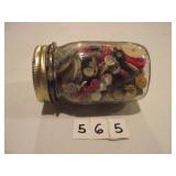 JAR OF OLD BUTTONS
