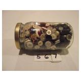 JAR OF OLD BUTTONS