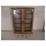 OLD WOOD / GLASS TRINKET DISPLAY