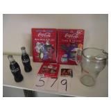 LOT OF COCA COLA BOOKS & PITCHER
