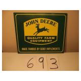 JOHN DEERE METAL SIGN