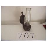 ANTIQUE WALL MOUNTED KERO LAMP