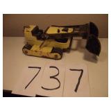 OLD METAL BULLDOZER TOY