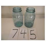 2 OLD BALL JARS