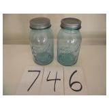 2 OLD BALL JARS