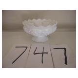 NICE MILK GLASS FENTON CANDY DISH ?