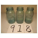 VINTAGE SET OF 3 BALL JARS