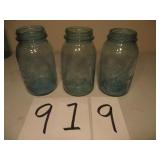 VINTAGE SET OF 3 BALL JARS