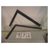 METAL YARDSTICK, 2 SQUARES