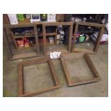 5 OLD BARN WOOD FRAMES, OUT OF HORSE BARN