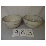 2 STONE BOWLS...SMALL CRACKS