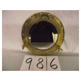 ANTIQUE SHIP BRASS PORT HOLE MIRROR