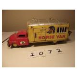 ANTIQUE HORSE VAN TIN TOY